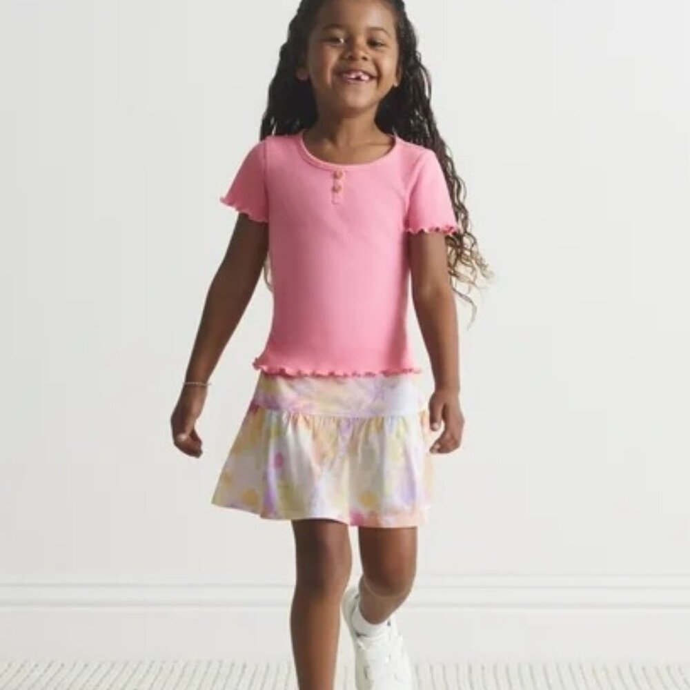 Garanimals Toddler Girl Tie Dye Skort w/ built in shorts & drawstring, size 2T